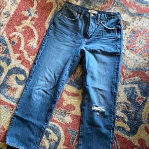 Madewell classic straight jeans size 26. Mom jeans